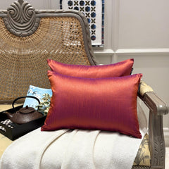 Rust & Purple Luxury - Rust & Purple Art Silk Throw Cushion Cover Pack of 2