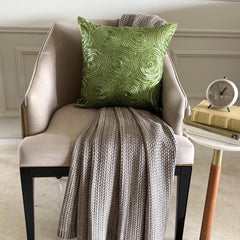 A Touch Of Envy - Green Art Silk Throw Pillow Cover