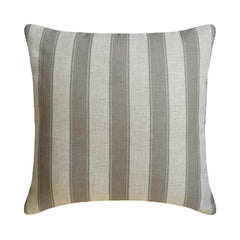 Taupe Linen Throw Cushion Cover - Taupe Terra Stripes