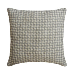 Gray Linen Throw Cushion Cover - Gray Houndstooth