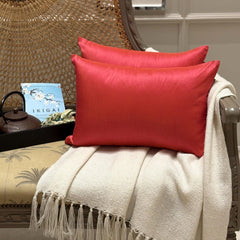 Pink Orange Luxury - Pink & Orange Silk Throw Cushion Cover Pack of 2