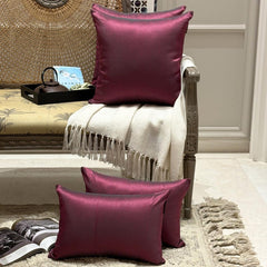 Fuchsia Green Luxury - Fuchsia & Green Silk Throw Cushion Cover Pack of 2