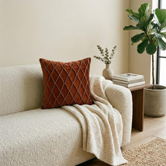 Sumac Gold - Rust Velvet Decorative Euro Sham
