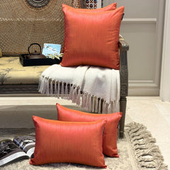 Pink Yellow Luxury - Pink & Yellow Silk Throw Cushion Cover Pack of 2