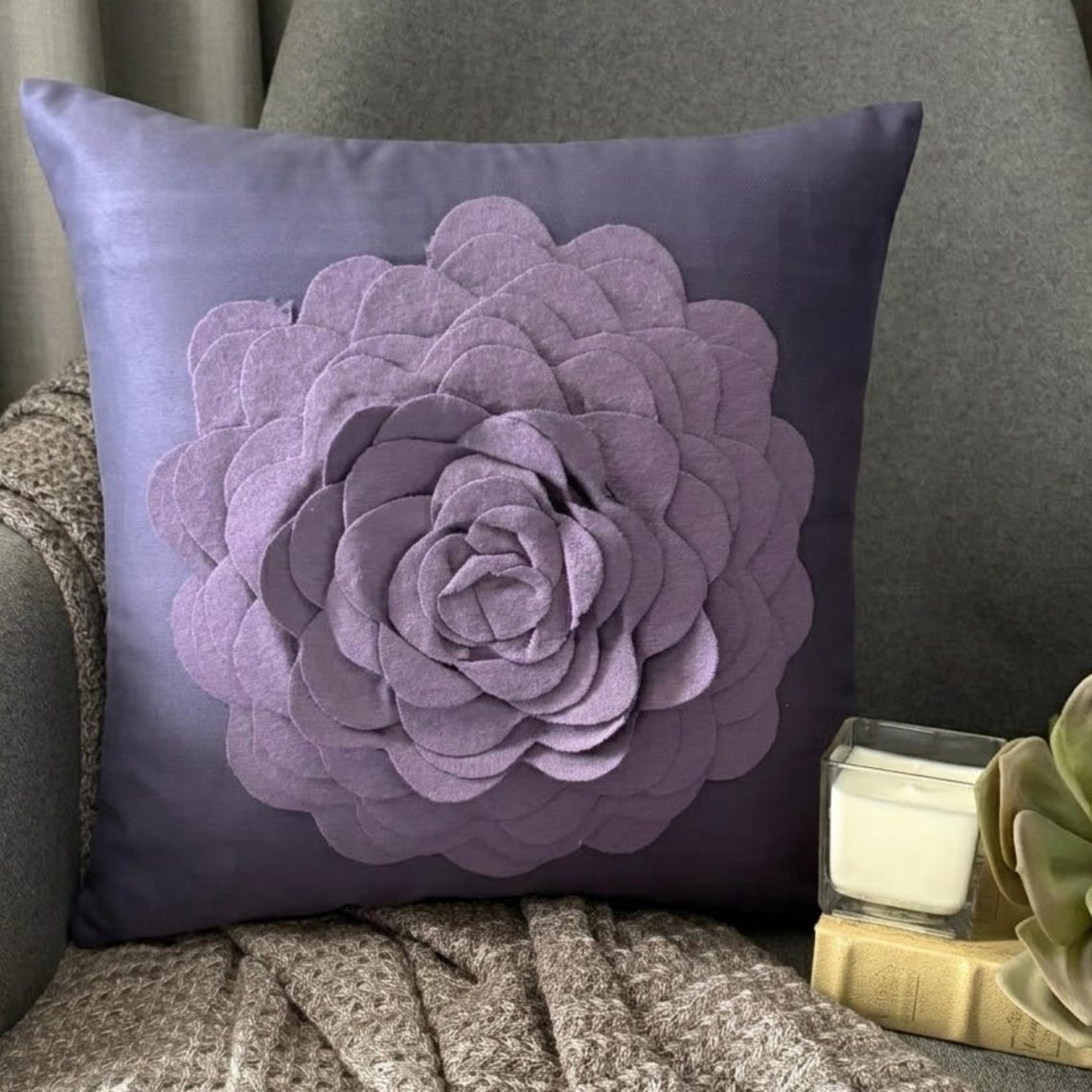 Plum Rose Euro Sham