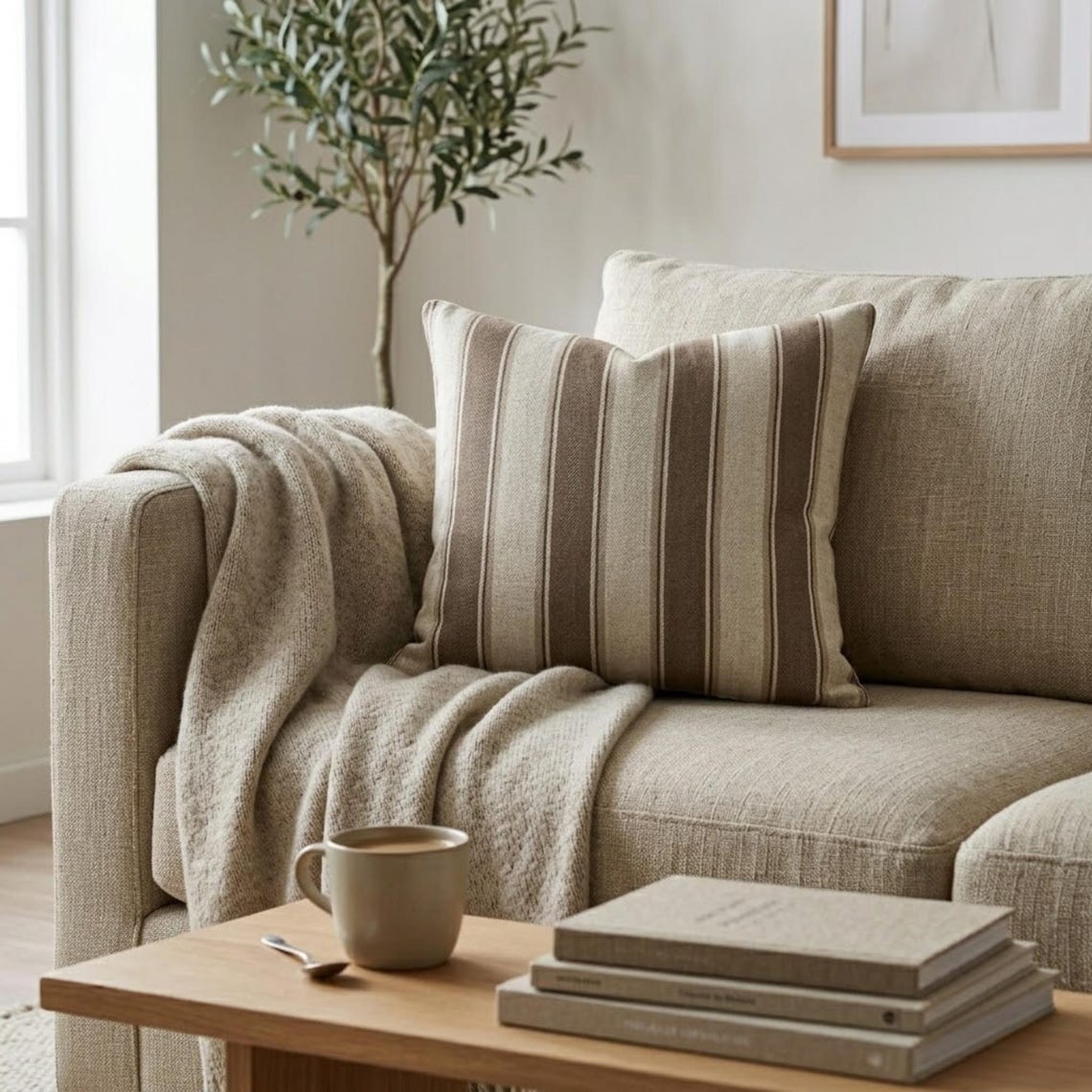 Terra Stripe Throw Cushion Cover