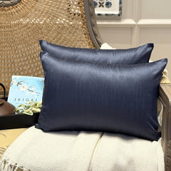 Midnight Blue Luxury Pack of 2 - Midnight Blue Art Silk Throw Cushion Cover