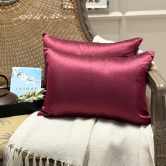 Magenta Luxury Pack of 2 - Magenta Art Silk Throw Cushion Cover