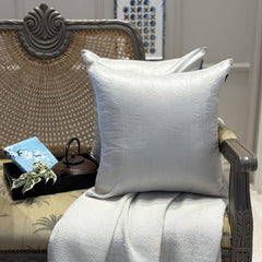 Light Gray Luxury Pack of 2 - Light Gray Art Silk Throw Cushion Cover