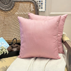 Light Pink Luxury Pack of 2 - Light Pink Art Silk Throw Cushion Cover