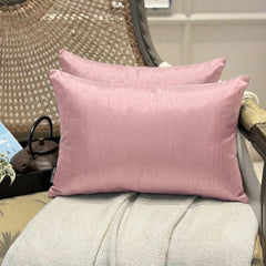 Light Pink Luxury Pack of 2 - Light Pink Art Silk Throw Cushion Cover