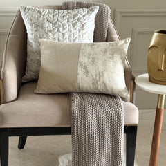 Foil Chevron Throw Cushion Cover