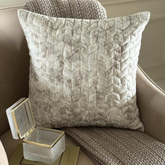 Foil Chevron Throw Cushion Cover