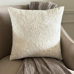 Ivory Swirls Euro Sham