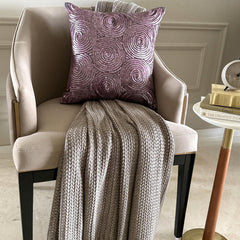 Purple Touch - Plum Art Silk Decorative Euro Sham