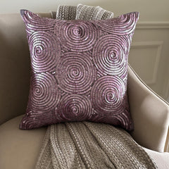 Purple Touch - Plum Art Silk Decorative Euro Sham