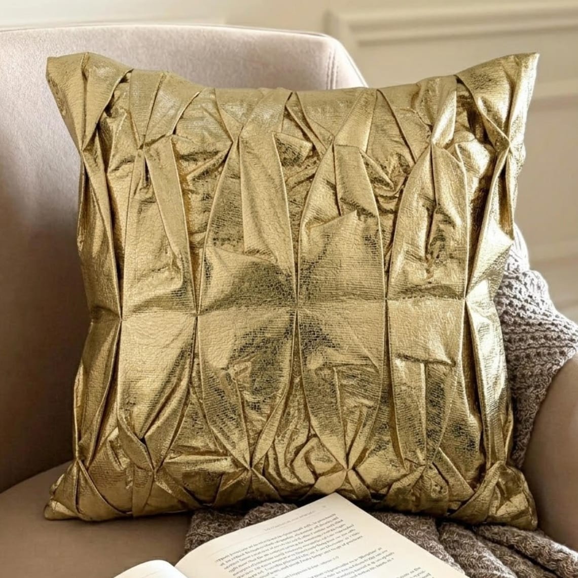 Stunning Gold Throw Pillow Cover