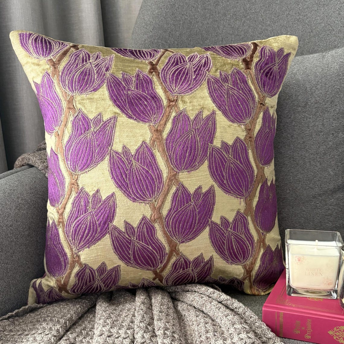 Tulip Around Throw Cushion Cover