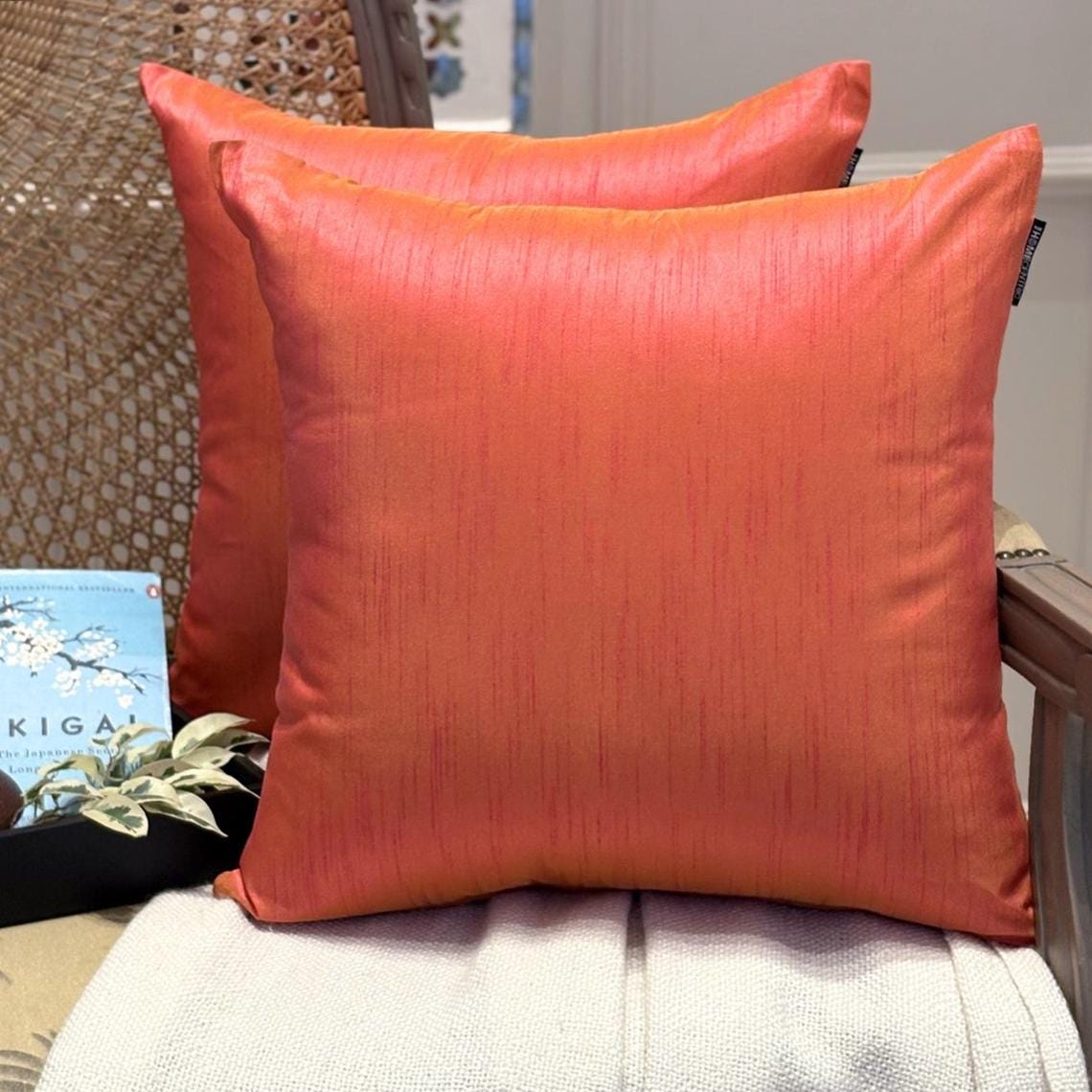 Pink Yellow Luxury Throw Cushion Cover