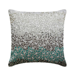 Northern Lights - Blue Art Silk Throw Pillow Cover