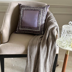 Purple Glamor - Purple Art Silk Decorative Euro Sham