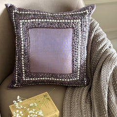 Purple Glamor - Purple Art Silk Throw Pillow Cover