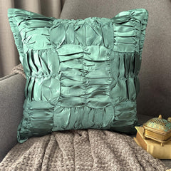 Dreamy Teal - Teal Blue Satin Decorative Euro Sham