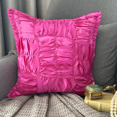 Dreamy Hotty Pink - Hot Pink Satin Decorative Euro Sham