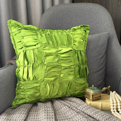 Dreamy Clover Green - Clover Green Satin Decorative Euro Sham