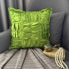 Dreamy Clover Green - Clover Green Satin Decorative Euro Sham
