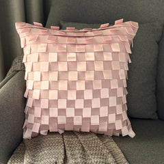 Soft Pink Dreams - Pink Faux Suede Decorative Euro Sham