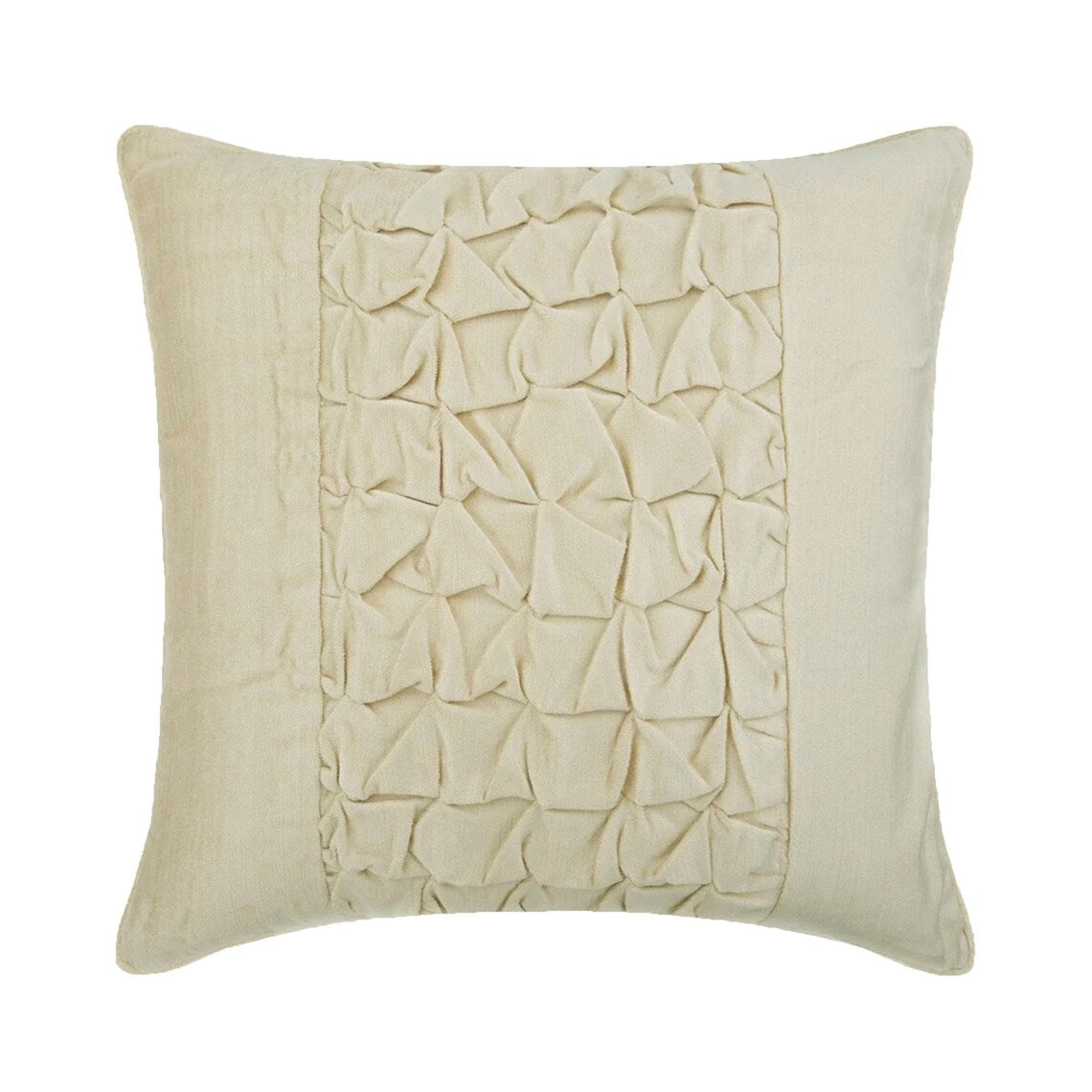 Knotted Ivory - Ivory Velvet Throw Cushion Cover