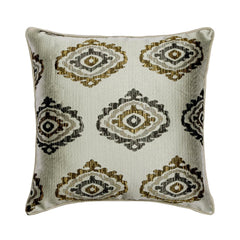 Chronicles - Gray Jacquard Silk Throw Cushion Cover