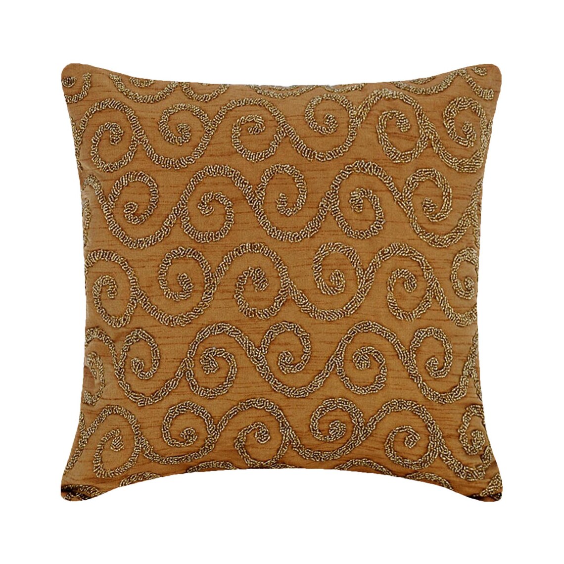 Gold Fest - Gold Art Silk Throw Pillow Cover