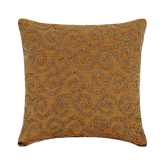 Gold Fest - Gold Art Silk Throw Pillow Cover