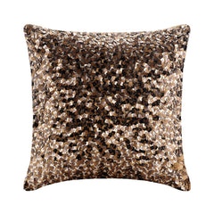 Shocker Gold - Gold Art Silk Throw Pillow Cover