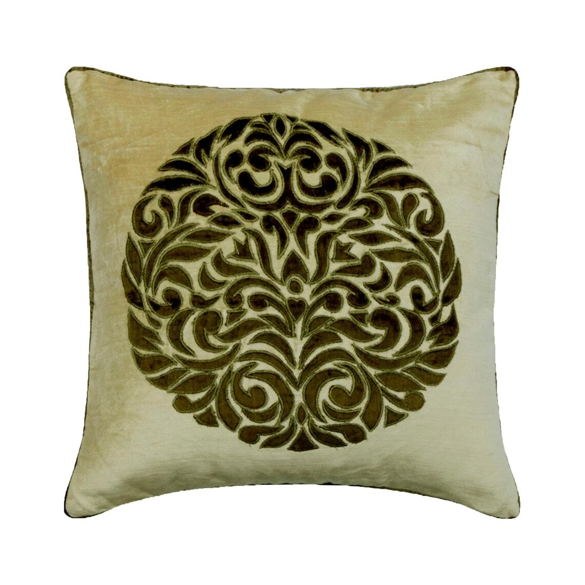 Olive Scent - Green Velvet Throw Cushion Cover