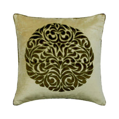 Olive Scent - Green Velvet Decorative Euro Sham