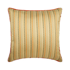 Orange Spiced Ginger - Orange Jacquard Silk Throw Pillow Cover
