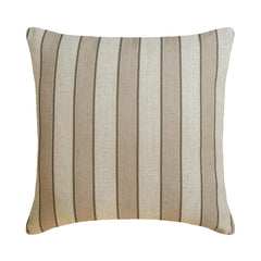 Beige Linen Throw Cushion Cover - Beige Terra Stripe