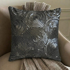 All Eyes On Silver - Silver Art Silk Throw Pillow Cover