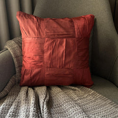 Dreamy Rust - Orange Silk Decorative Euro Sham