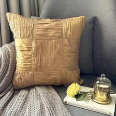 Dreamy Gold - Gold Crushed Art Silk Decorative Euro Sham