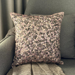Fairy Land - Pink Art Silk Throw Pillow Cover
