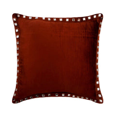 Rust Crystal Palace - Rust Velvet Throw Cushion Cover