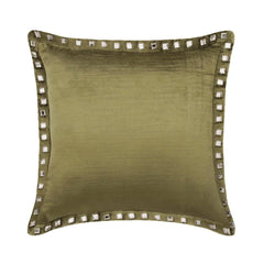 Sage Green Crystal Palace - Sage Green Velvet Decorative Euro Sham