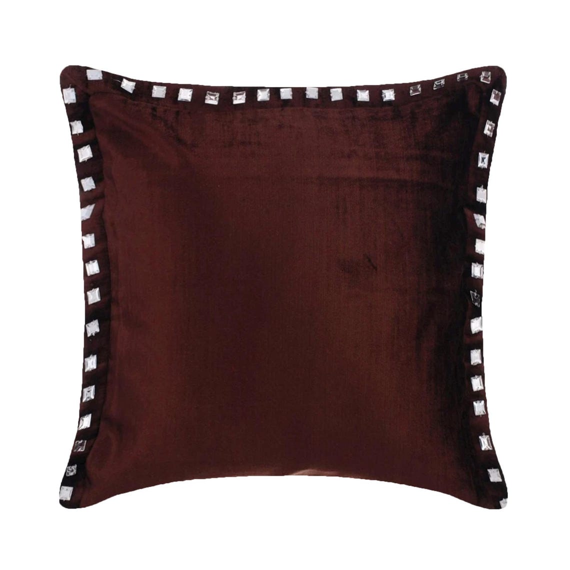Choco Crystal Palace - Chocolate Brown Velvet Throw Pillow Cover