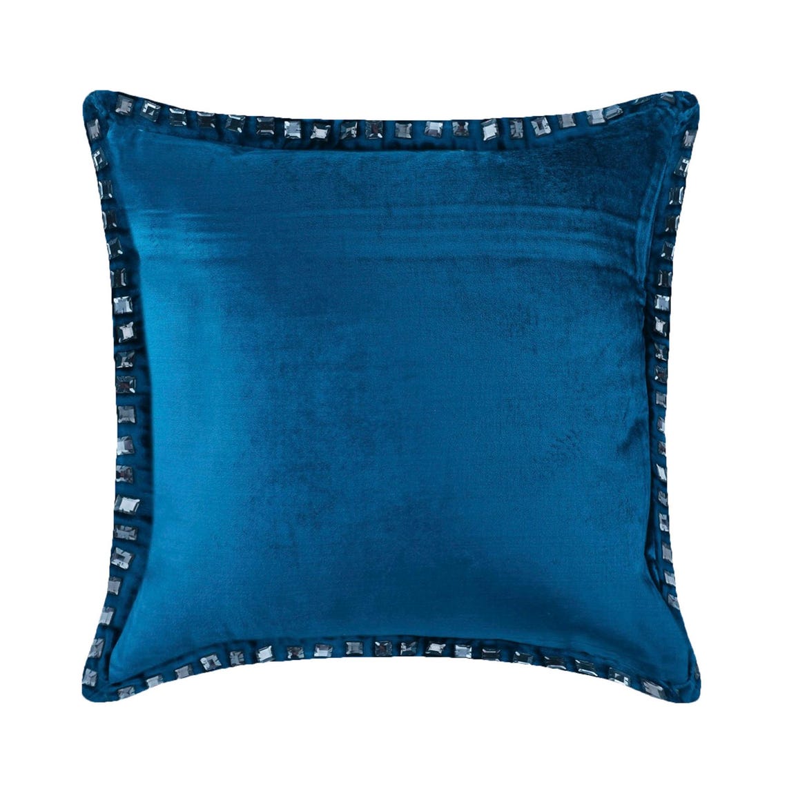 Blue Crystal Palace - Royal Blue Velvet Throw Pillow Cover