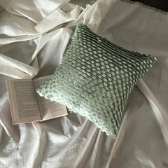 Silver Gray Lining - Silver Faux Suede Decorative Euro Sham