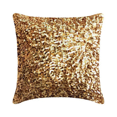 Golden Sparkle - Gold Art Silk Throw Pillow Cover